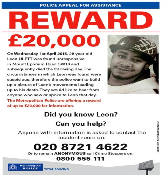 Police Appeal - Leon Ulett